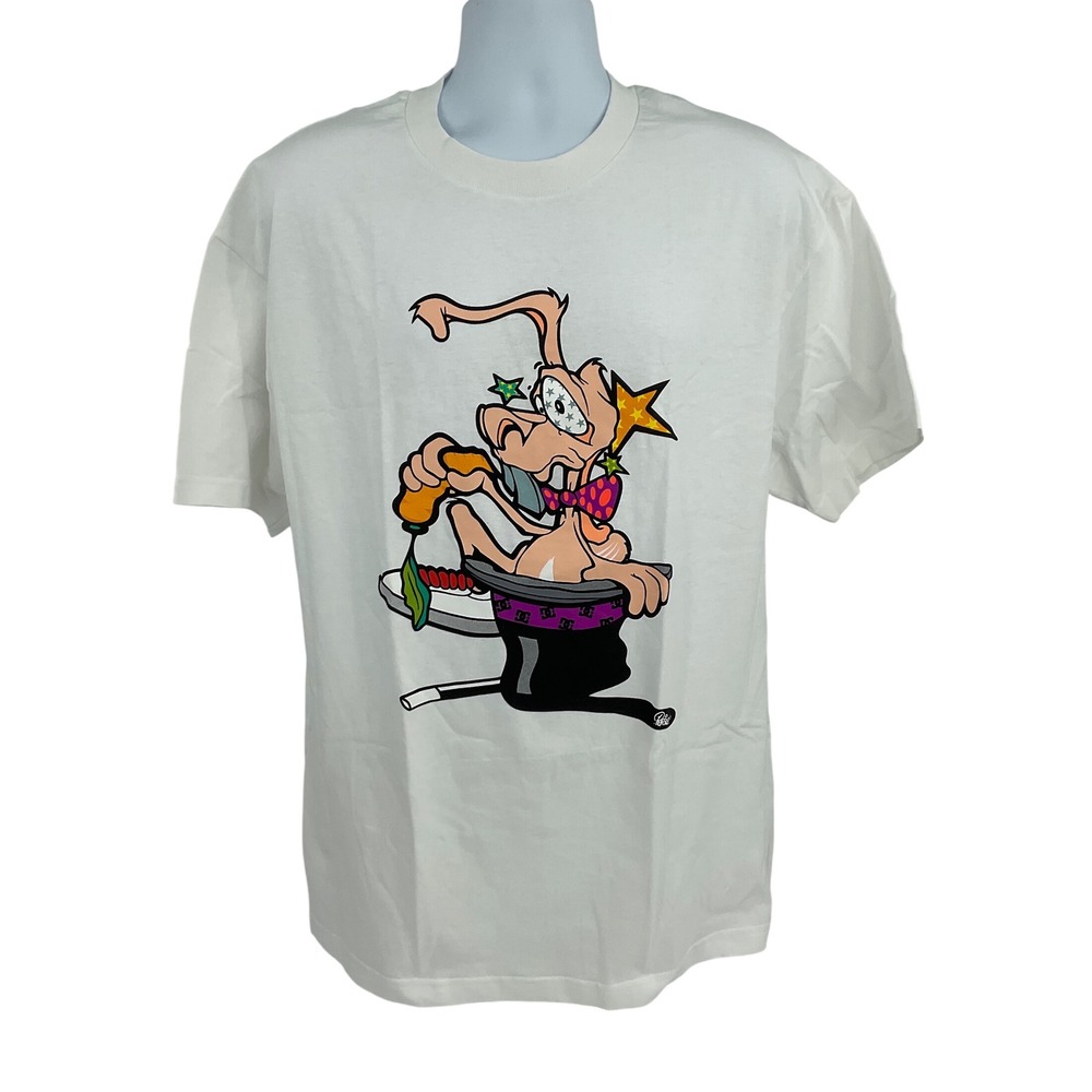DC x Perse‎ Rabbit SS White Graphic Print T-Shirt Men's XL